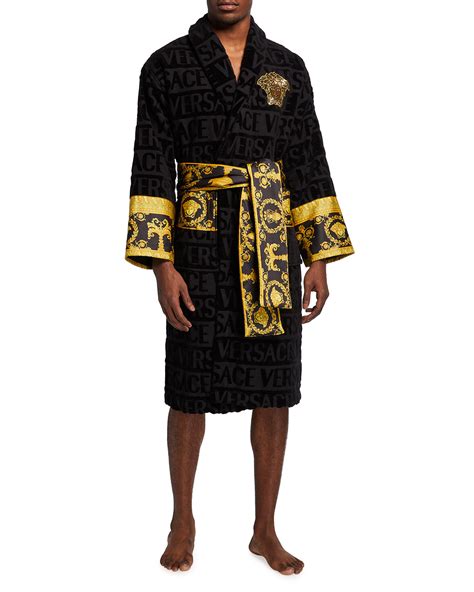 versace robe male model|Versace robe for men sale.